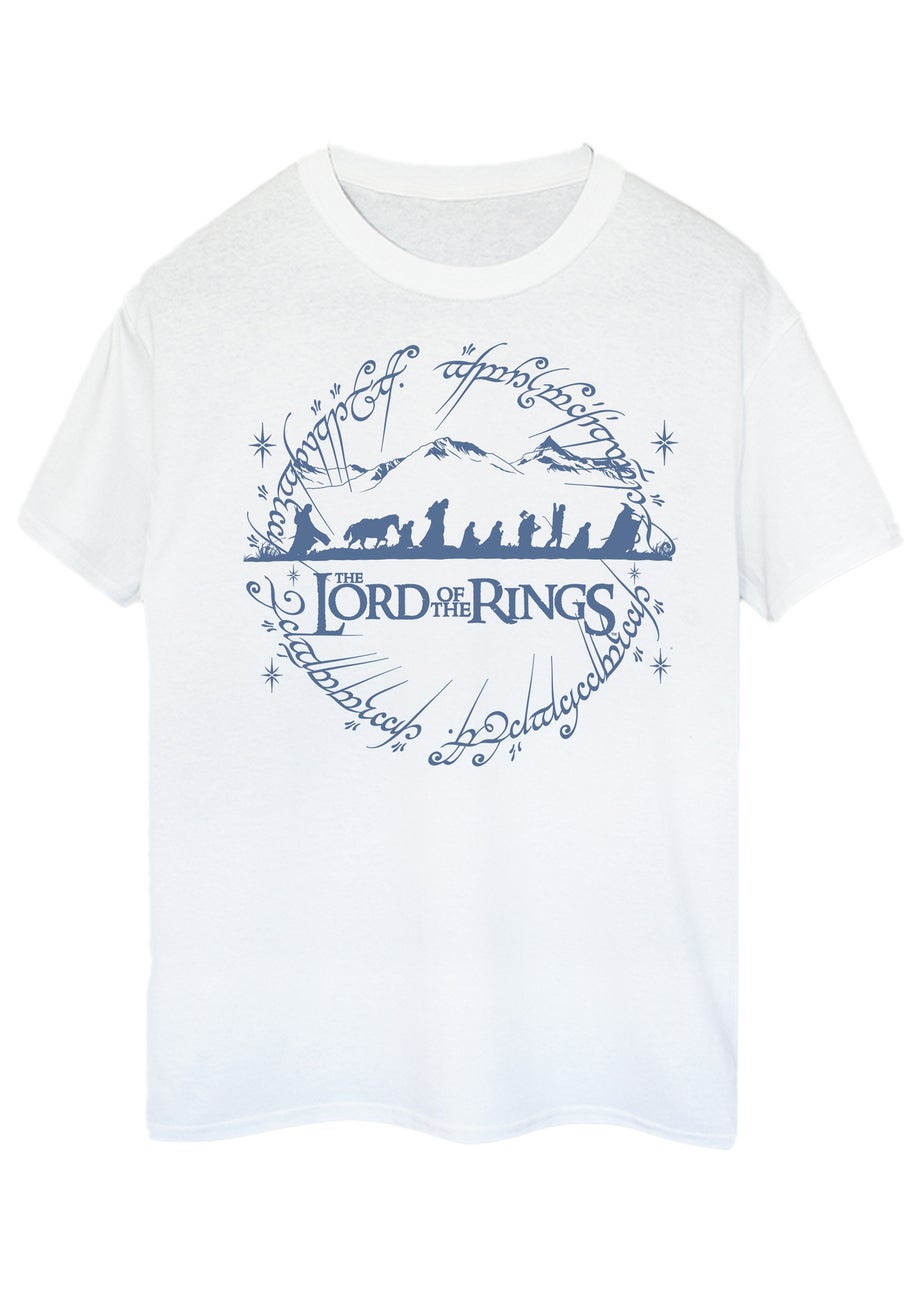 Lord Of The Rings Circle White Graphic T-Shirt
