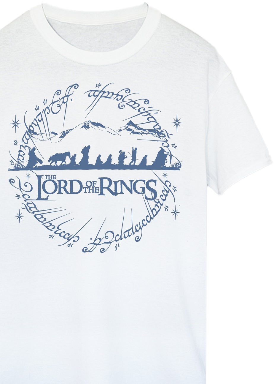 Lord Of The Rings Circle White Graphic T-Shirt