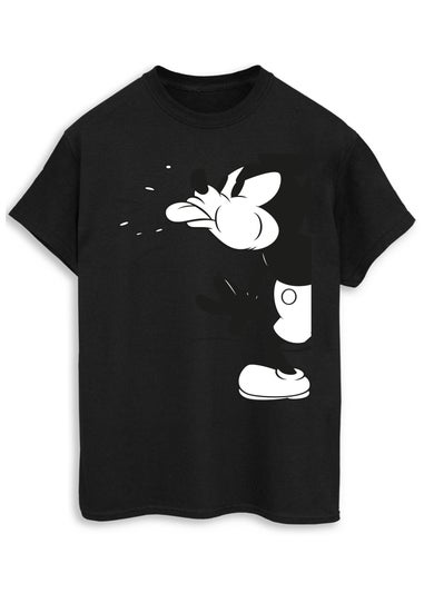 Disney Mickey Mouse Split Black Graphic T-Shirt