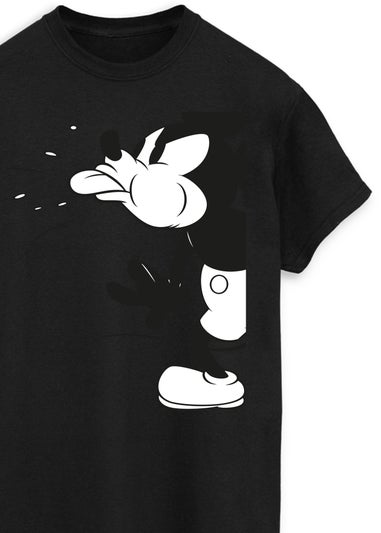 Disney Mickey Mouse Split Black Graphic T-Shirt