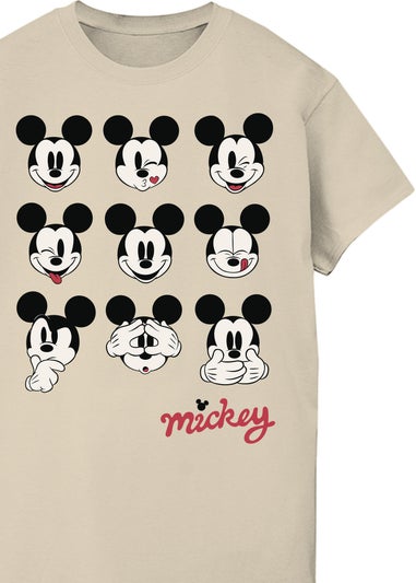 Disney Mickey Mouse Faces Sand Graphic T-Shirt