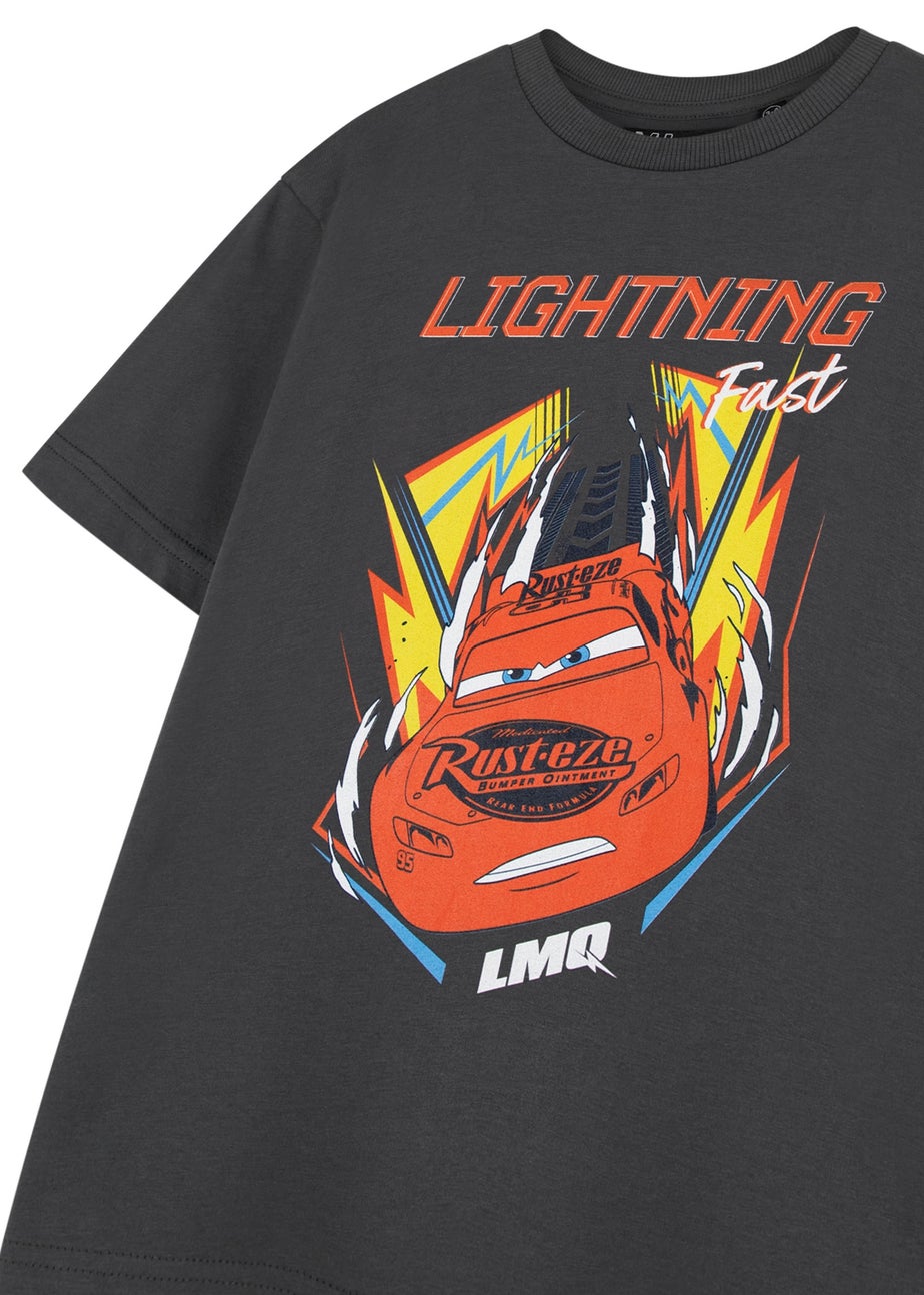 Disney Charcoal Cars Lightning Fast Kids T-Shirt (3-14 Years)