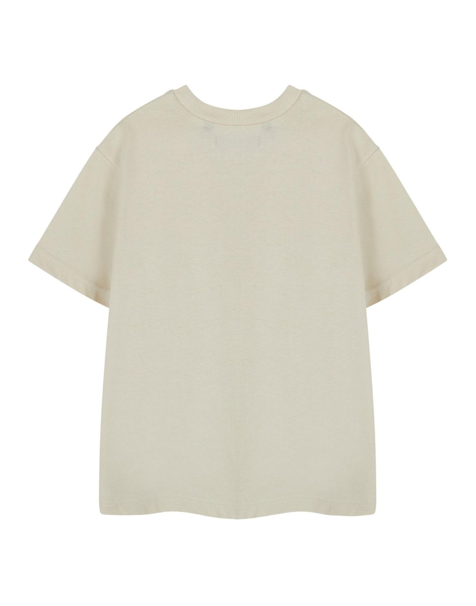 Disney Beige  Cars Racing Sports Network Kids T-Shirt (3-14 Years)