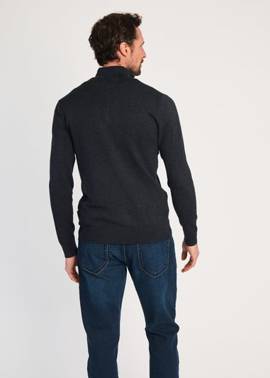French Connection Navy 1/2 Zip Knitted Jumper