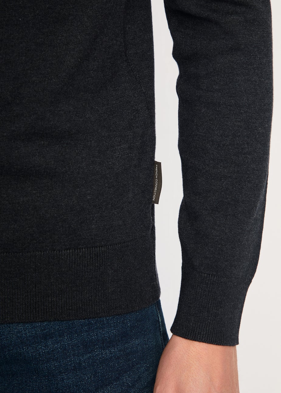 French Connection Navy 1/2 Zip Knitted Jumper