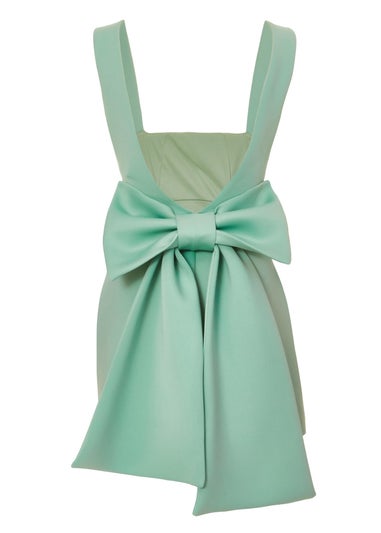Quiz Green Bow Skater Dress