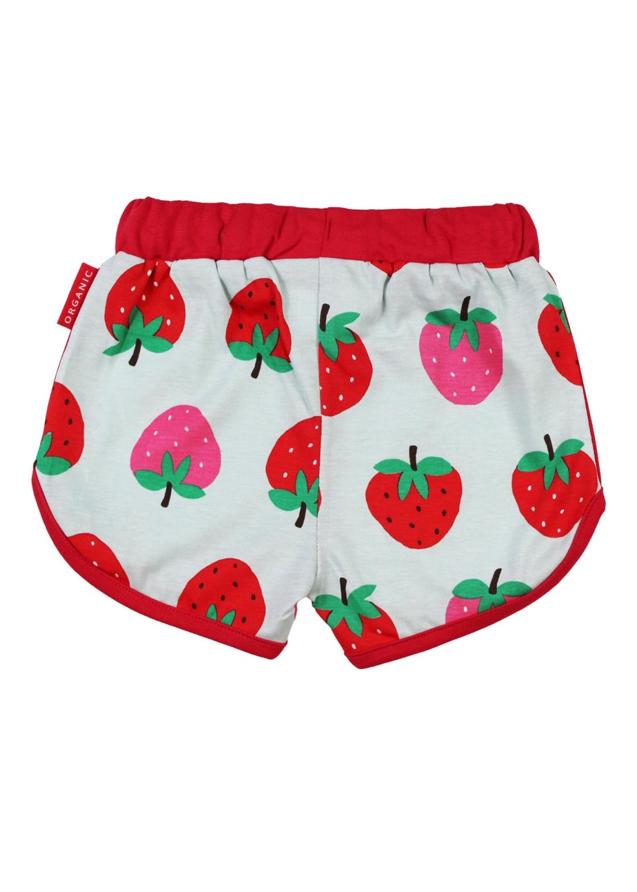 Toby Tiger Organic Red Strawberry Print Running Shorts (6 months - 6 years)