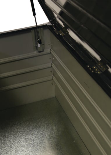 Charles Bentley Metal Storage Chest w/ Lock & Key Waterproof Seal Hydraulic Lid (H62cm x L132cm x W61cm)