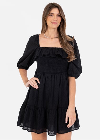 Lovedrobe Black Square Neck Mini Dress