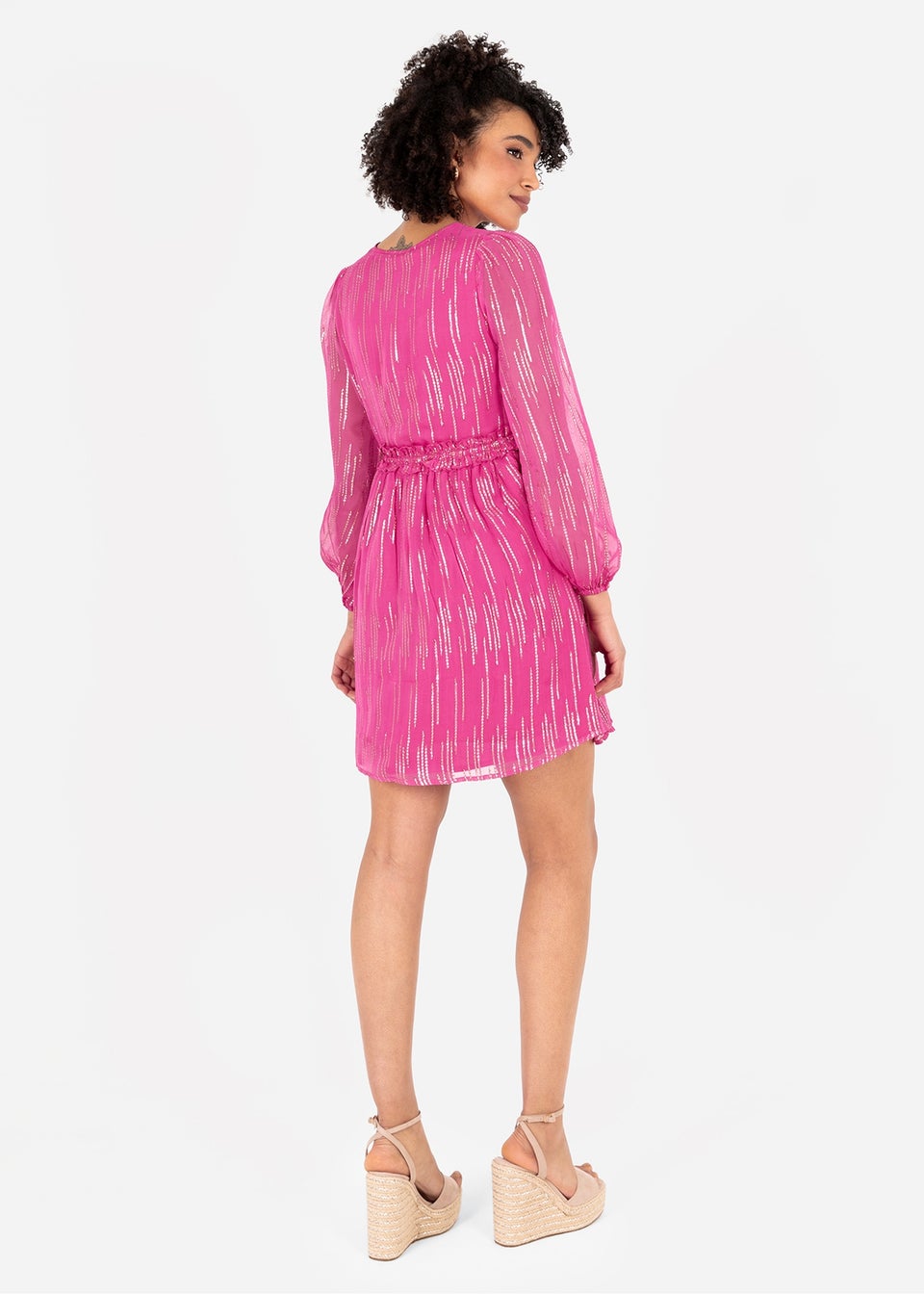 Lovedrobe Pink Mini Dress with Side Ties