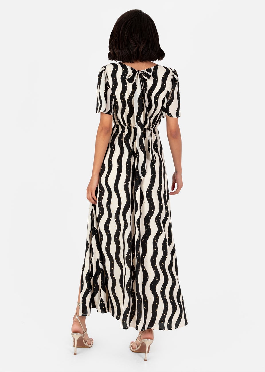 Lovedrobe Multi Wave Short Sleeve Midaxi Dress