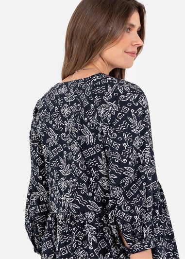 Lovedrobe Monochrome Cotton Mini Smock Dress