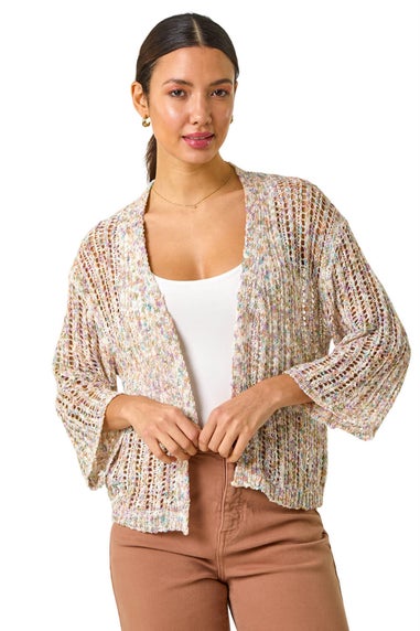 Roman Multi Stitch Detail Knit Cardigan