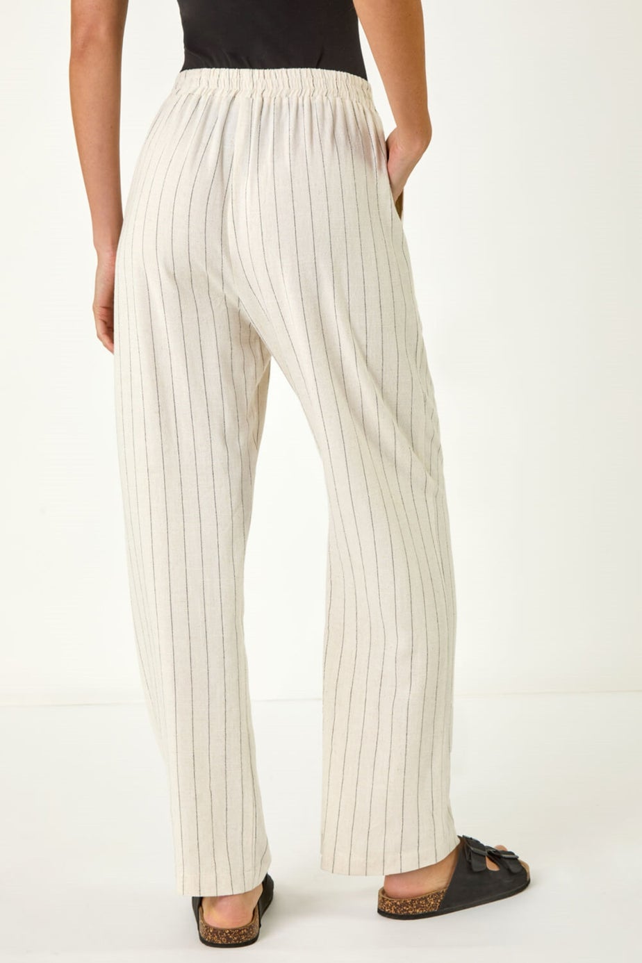 Roman Natural Full Length Linen Mix Trouser