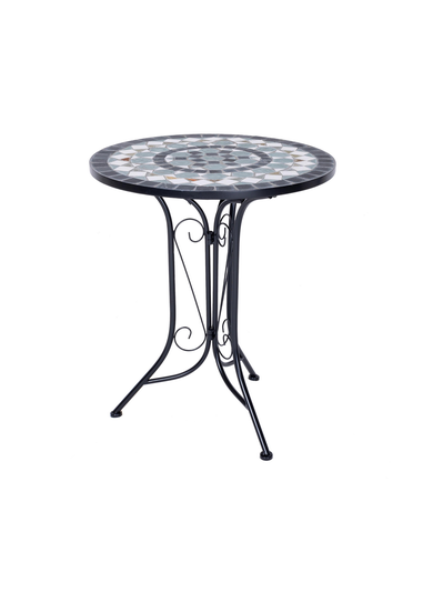 Charles Bentley 3 Piece Wrought Iron Mosaic Bistro Set (2 Seater)