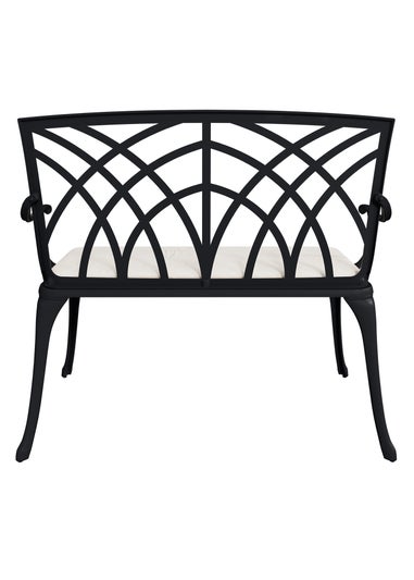 Charles Bentley 2 Seater Metal Cast Aluminium Garden Patio Bench