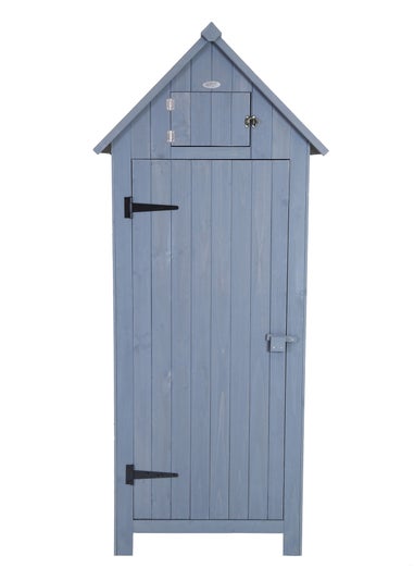 Charles Bentley FSC Slim Tall Garden Storage Shed Grey