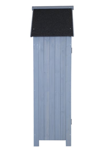 Charles Bentley FSC Slim Tall Garden Storage Shed Grey