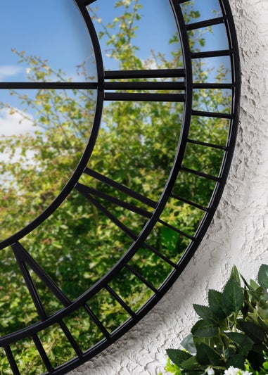 Charles Bentley Buttermere Indoor Outdoor Mirrored Skeleton Wall Clock