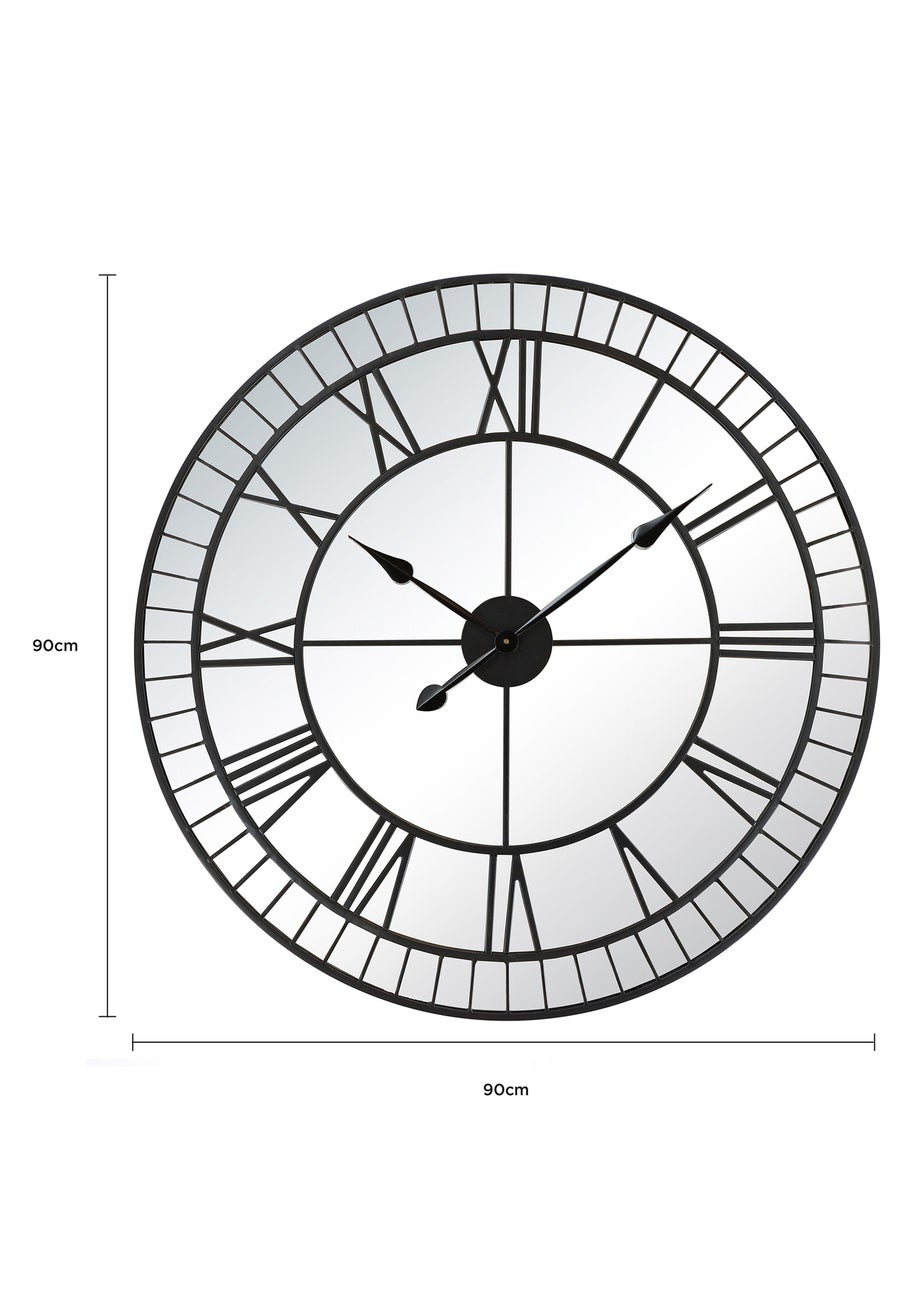Charles Bentley Buttermere Indoor Outdoor Mirrored Skeleton Wall Clock