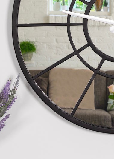 Charles Bentley Buttermere Indoor Outdoor Mirrored Skeleton Wall Clock