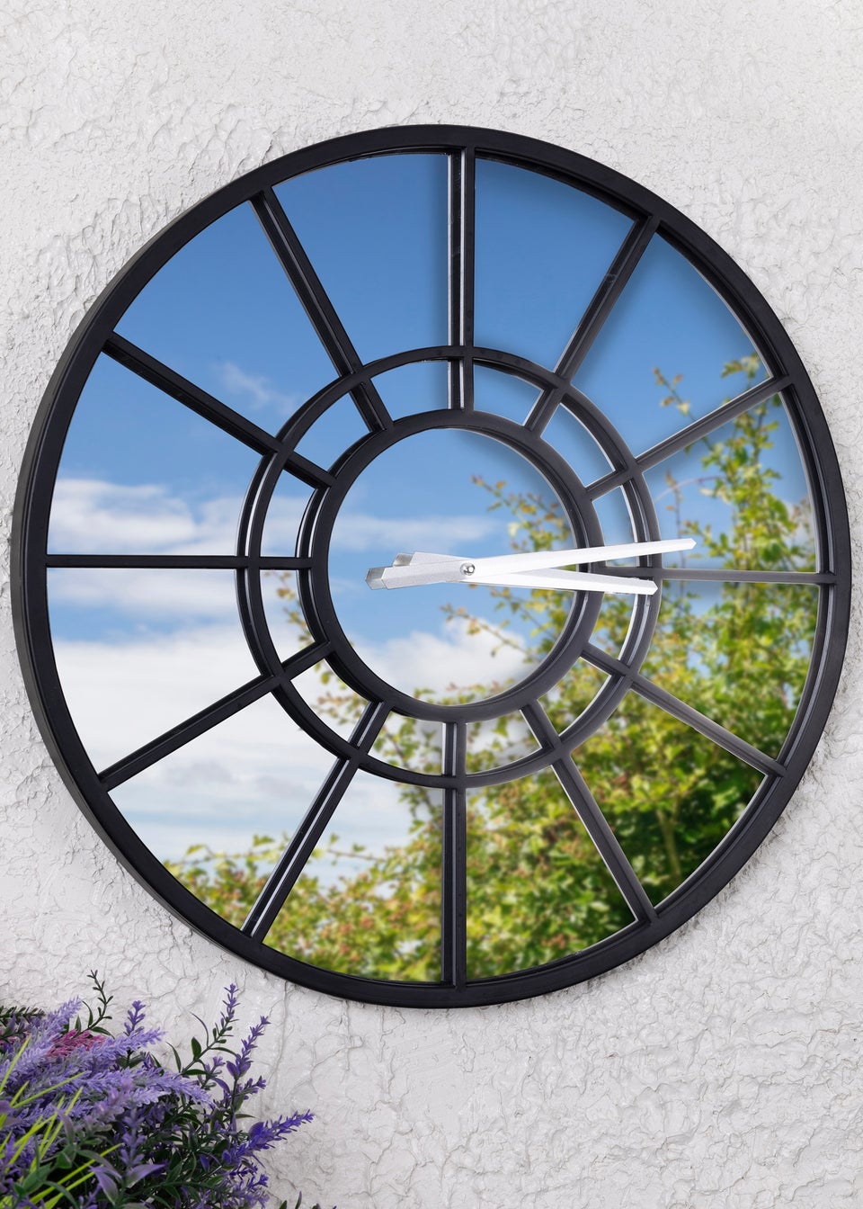 Charles Bentley Buttermere Indoor Outdoor Mirrored Skeleton Wall Clock