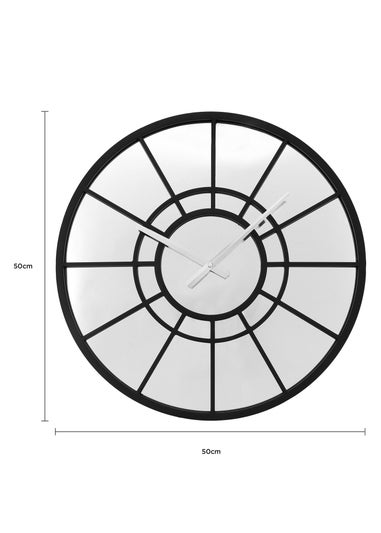 Charles Bentley Buttermere Indoor Outdoor Mirrored Skeleton Wall Clock