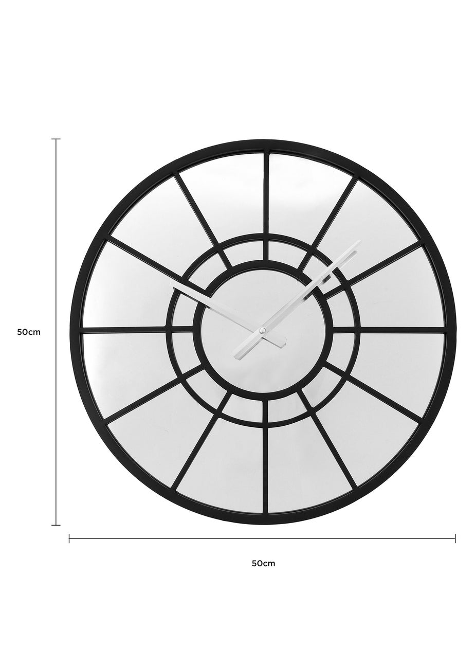 Charles Bentley Buttermere Indoor Outdoor Mirrored Skeleton Wall Clock