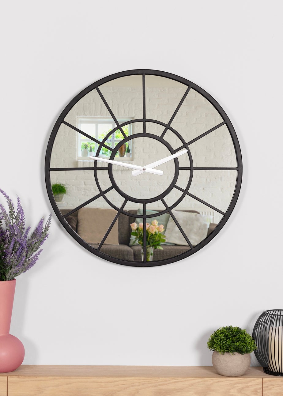Charles Bentley Buttermere Indoor Outdoor Mirrored Skeleton Wall Clock