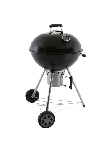 Charles Bentley Premium Charcoal Kettle BBQ Enamel Coated Steel Black