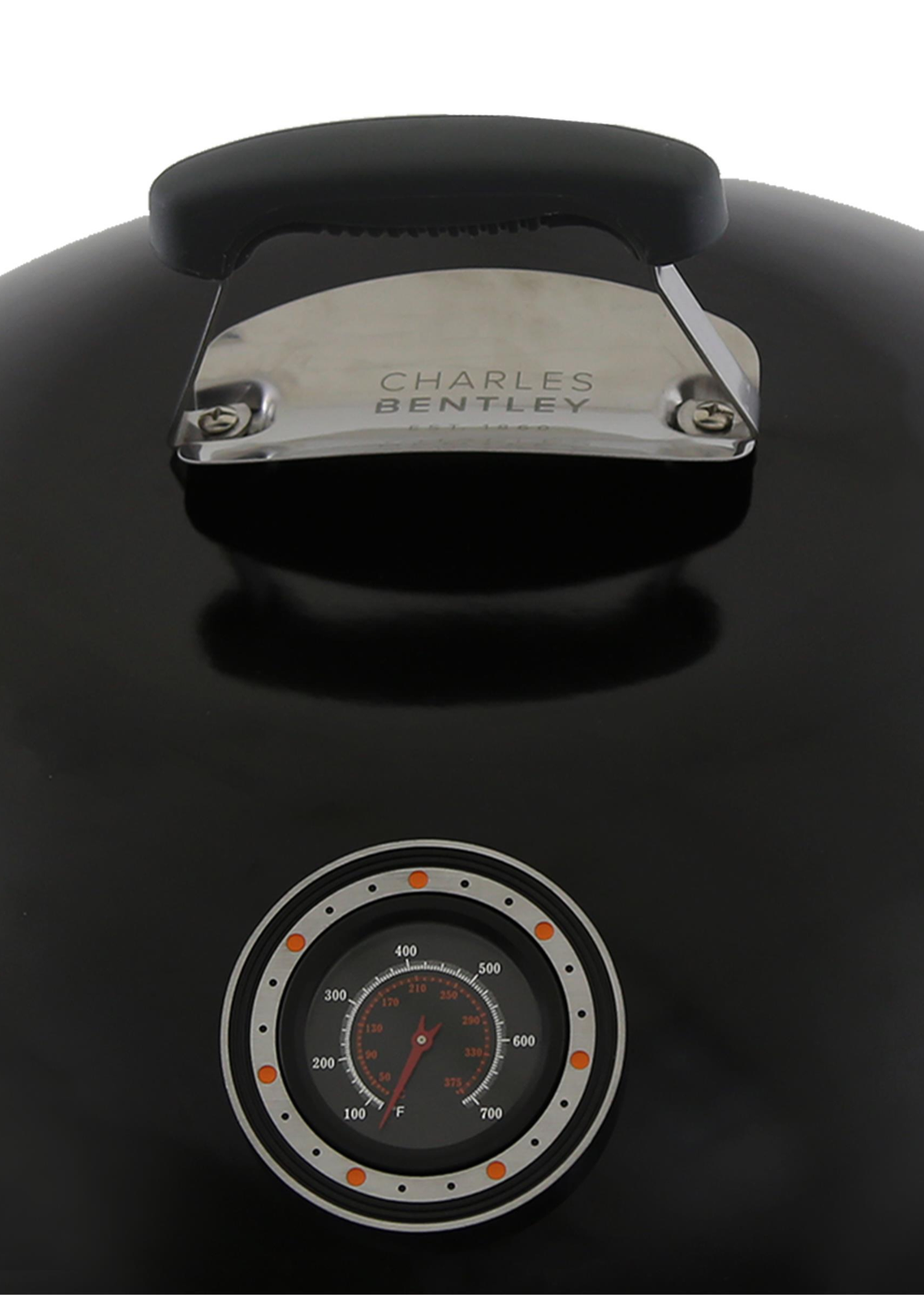 Charles Bentley Premium Charcoal Kettle BBQ Enamel Coated Steel Black