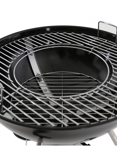 Charles Bentley Premium Charcoal Kettle BBQ Enamel Coated Steel Black