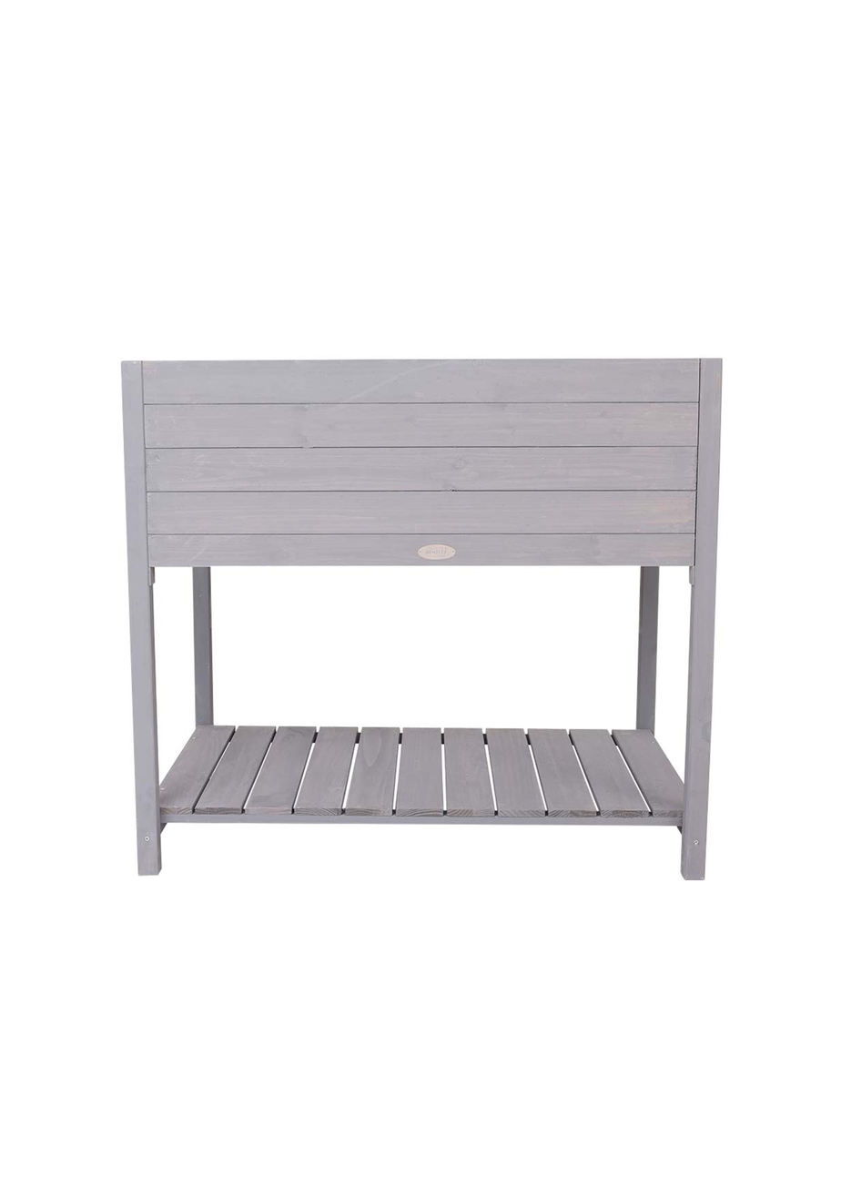 Charles Bentley Wooden Planter Raised Box with Shelf Herb Plant Box