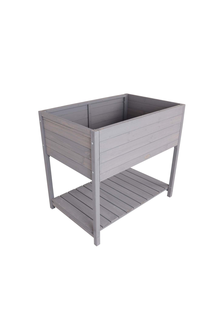 Charles Bentley Wooden Planter Raised Box with Shelf Herb Plant Box