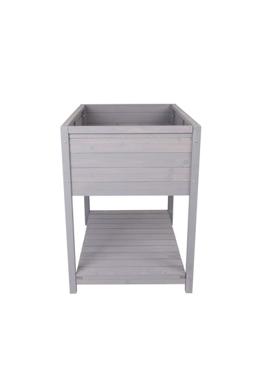 Charles Bentley Wooden Planter Raised Box with Shelf Herb Plant Box