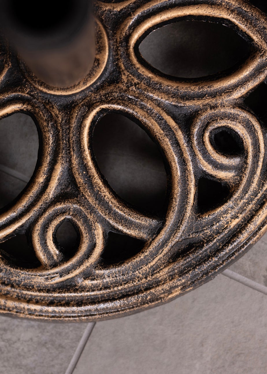 Charles Bentley Cast Iron Round Patio Umbrella Parasol Base Stand Bronze