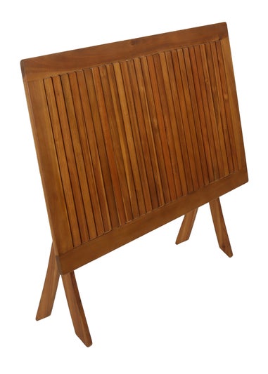 Charles Bentley FSC Acacia Hardwood Rectangular Folding Table (H74cm x W120cm x D70cm)