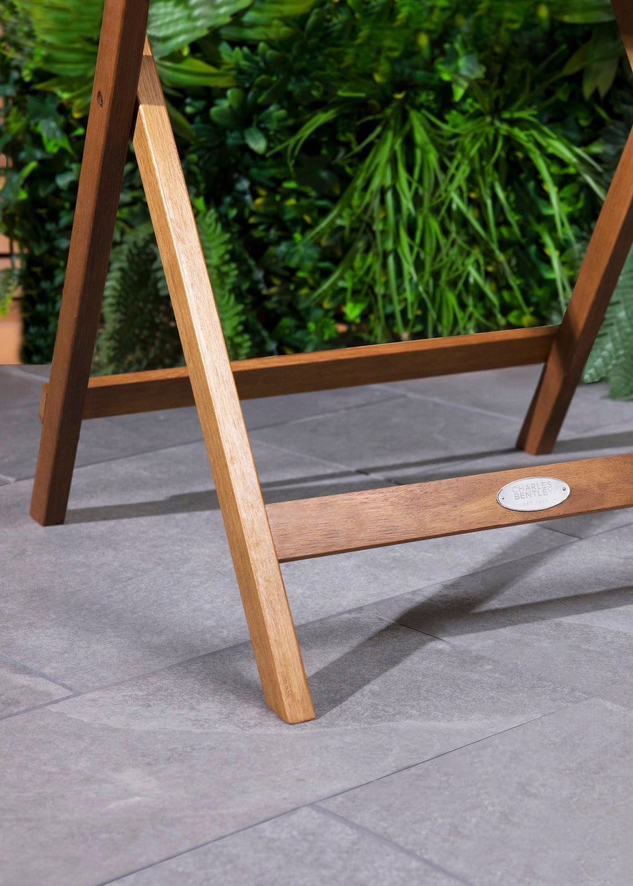 Charles Bentley Wooden Square Foldable Table FSC Certified (H74cm x W60cm x D60cm)