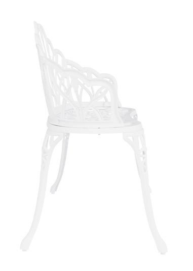 Charles Bentley White Tulip Cast Aluminium Metal 2 Seats Garden