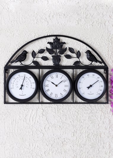 Charles Bentley Rutland Outdoor Triple Faced Wall Clock (H44cm x W66cm)