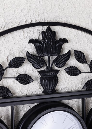 Charles Bentley Rutland Outdoor Triple Faced Wall Clock (H44cm x W66cm)