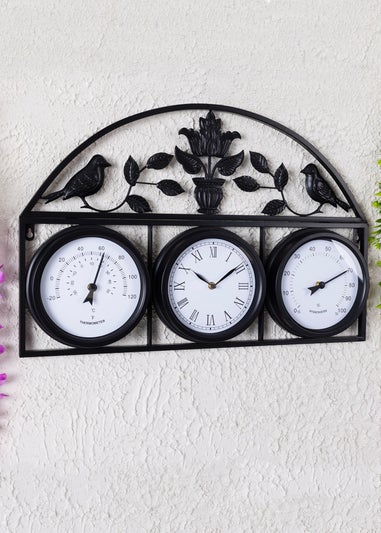 Charles Bentley Rutland Outdoor Triple Faced Wall Clock (H44cm x W66cm)