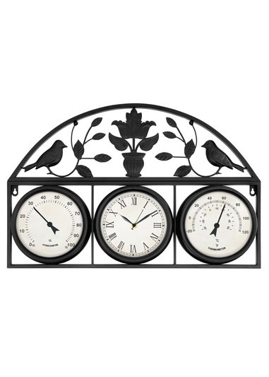 Charles Bentley Rutland Outdoor Triple Faced Wall Clock (H44cm x W66cm)
