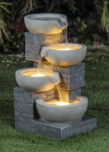 Charles Bentley Rhine Cascading Water Feature (H55.5cm x W37cm x D31cm)