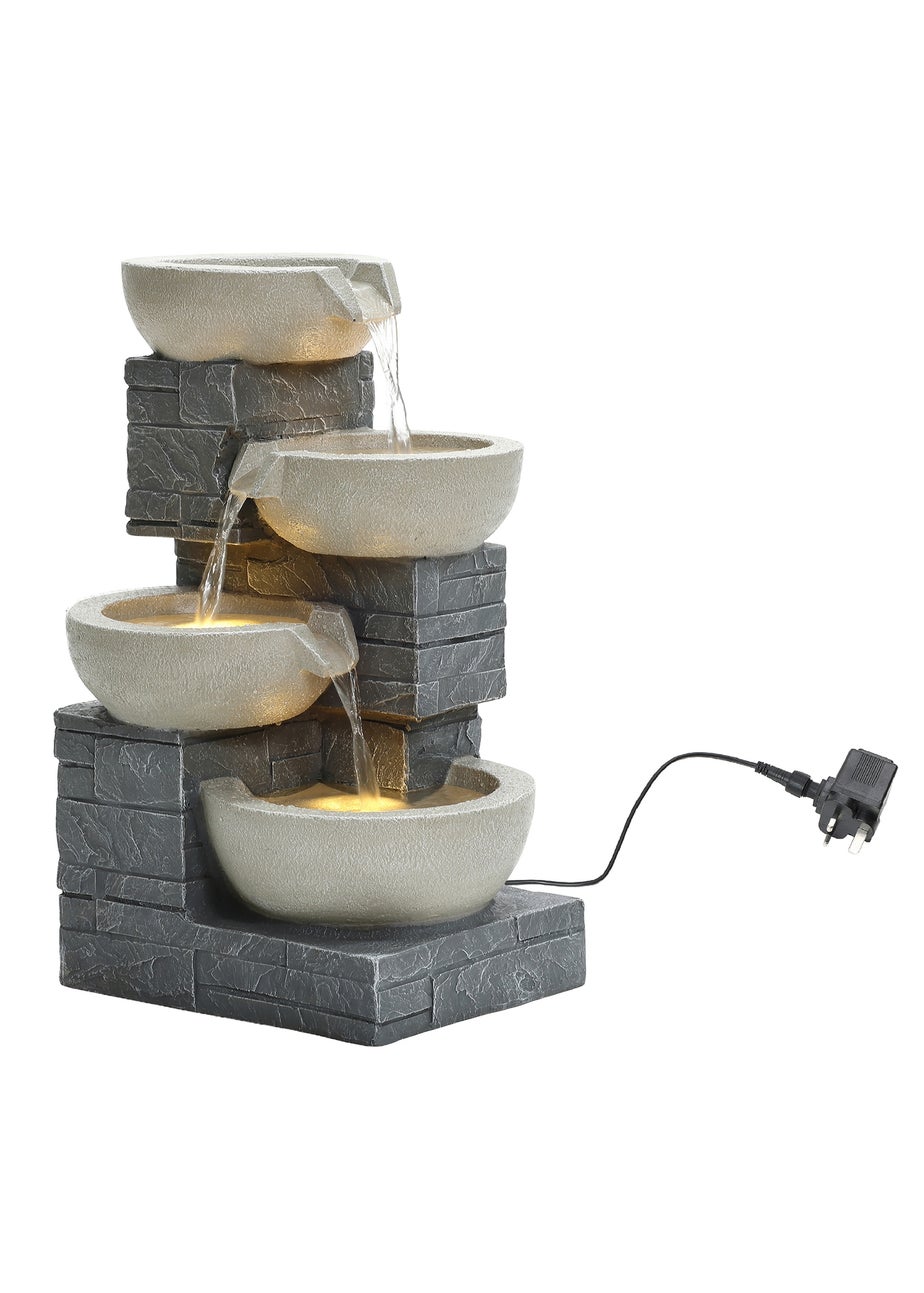 Charles Bentley Rhine Cascading Water Feature (H55.5cm x W37cm x D31cm)