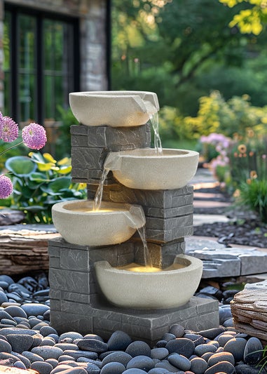 Charles Bentley Rhine Cascading Water Feature (H55.5cm x W37cm x D31cm)