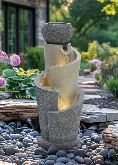 Charles Bentley Seine Cascading Water Feature (H66.5cm x W28cm x D28cm)