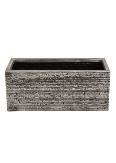 Charles Bentley Trough Slate Planter Plastic Plant Pot (H25cm x L60cm x W25.5cm)