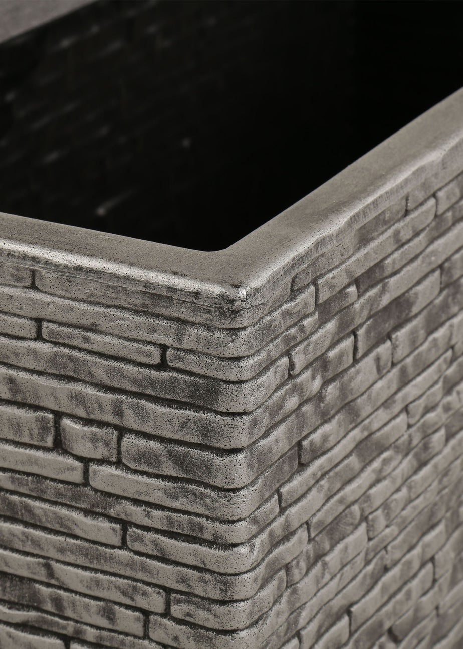 Charles Bentley Trough Slate Planter Plastic Plant Pot (H25cm x L60cm x W25.5cm)