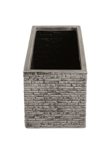 Charles Bentley Trough Slate Planter Plastic Plant Pot (H25cm x L60cm x W25.5cm)